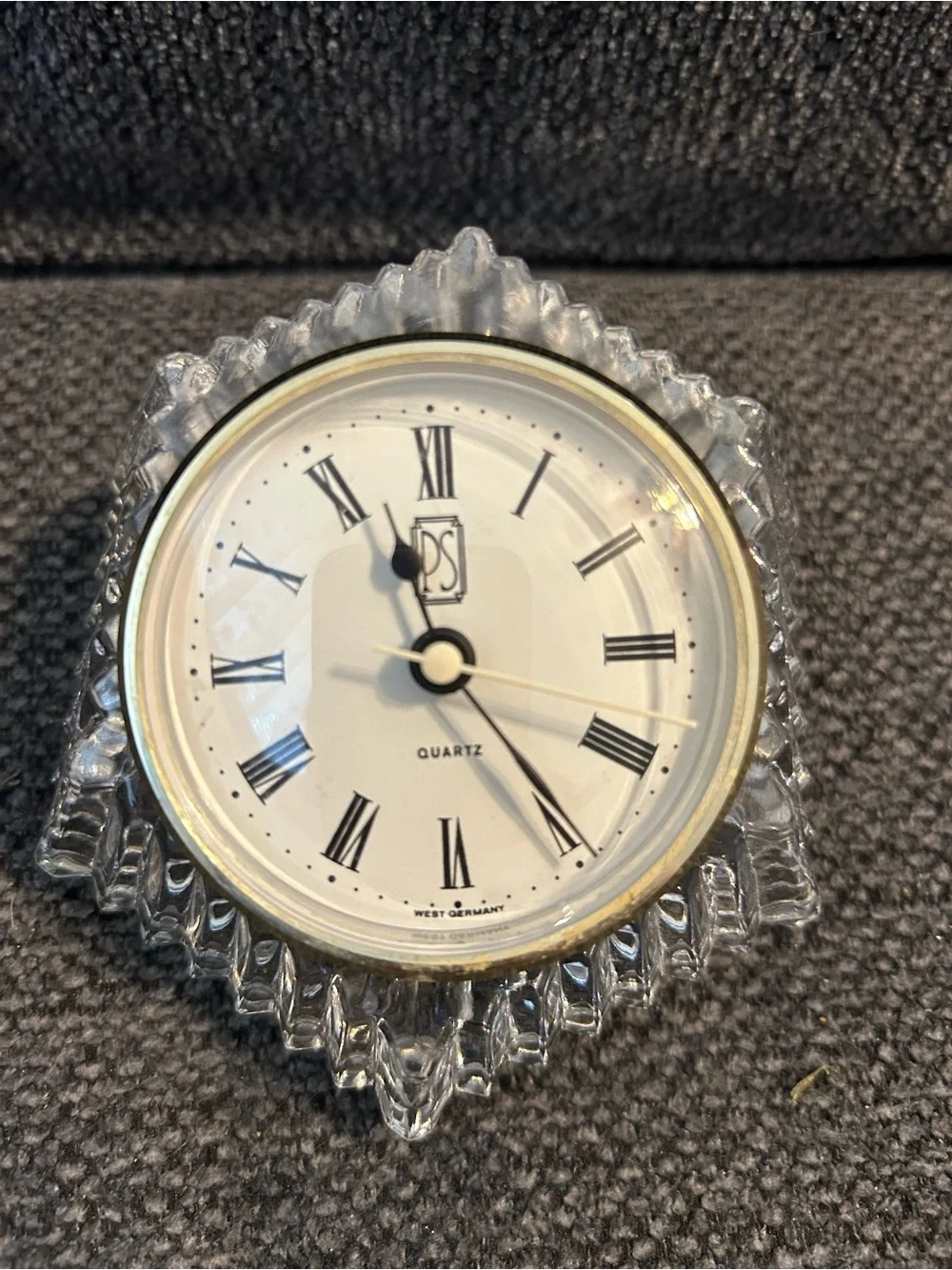 Vintage Paul Sebastian Bavarian Crystal Desk Clock
